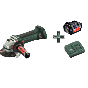 Аккумуляторная угловая шлифмашина Metabo W 18 LTX 125 + АККУМУЛЯТОР 4,0 АЧ + ЗАРЯДНОЕ УСТРОЙСТВО ASC55 (T03330)