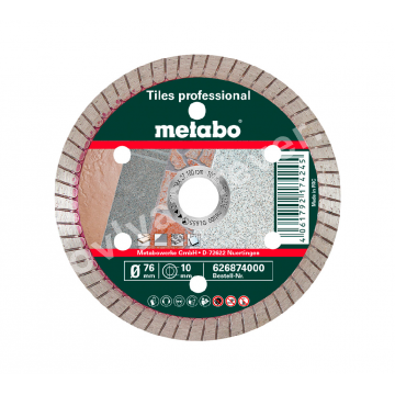 Алмазный отрезной круг Metabo, 76x10,0 мм, «TP», для плитки «professional» (626874000)