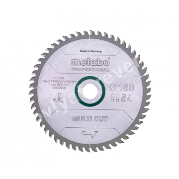 Диск пильный Multi Cut Professional (160х20, Z54 FZ/TZ 8°) Metabo 628073000