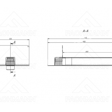 Парапетная воронка с листвоуловителем и отводом VC-TPO 100x100x650