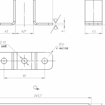 Соединитель седельный профиля 41x62 г.ц.