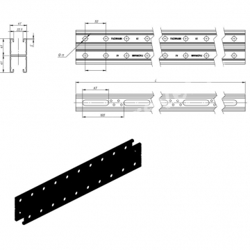 Страт-профиль 41x82x2,0х1000