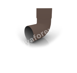 Отвод трубы Ruplast Ø125/90 мм (белый, коричневый, графит)