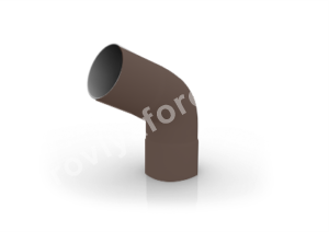 Колено трубы Ruplast Ø125/90 мм (белый, коричневый, графит)