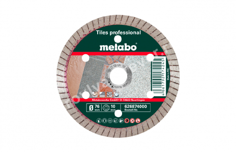 Алмазный отрезной круг Metabo, 76x10,0 мм, «TP», для плитки «professional» (626874000)